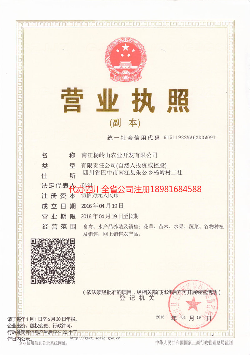 龙井龙井杨岭山农业开发有限公司